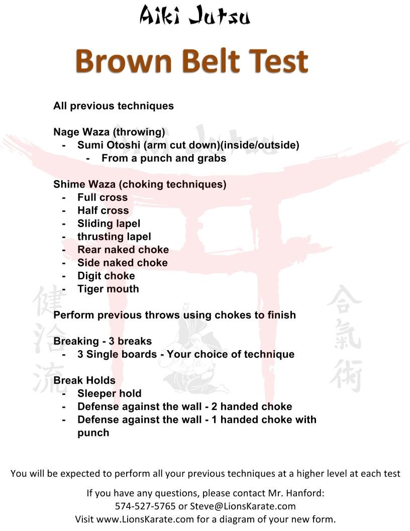 Brown requirements