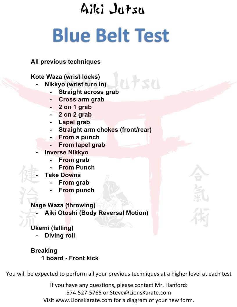 Blue requirements
