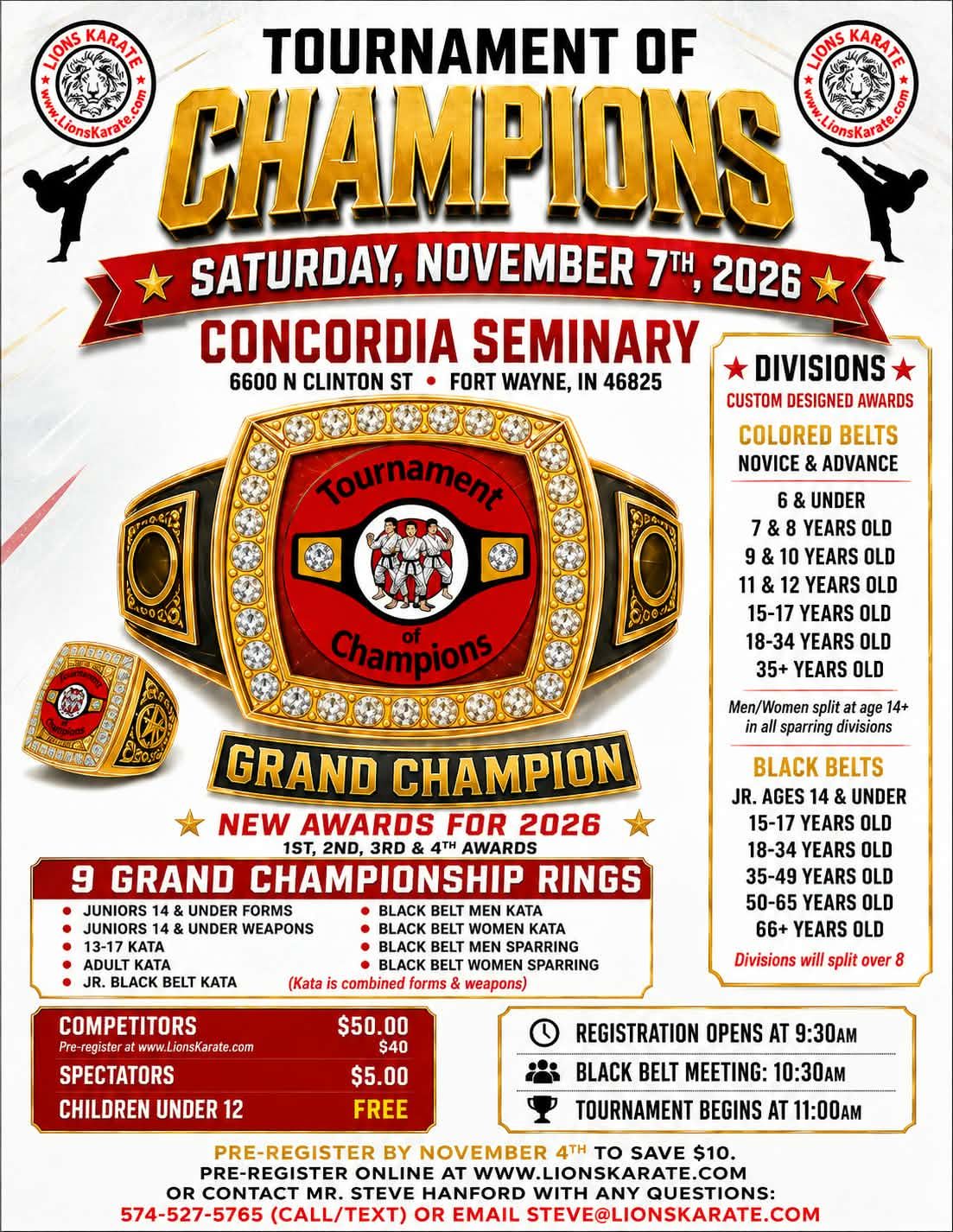 Tournament of Champions 2026 flyer